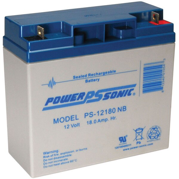Main product image for Power-Sonic PS-12180NB2 Sealed Lead Acid Battery 140-372